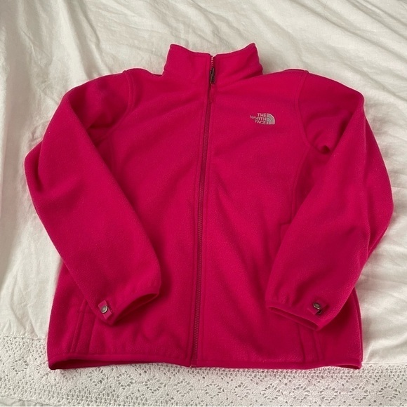 The North Face girls youth Large 14/16 pink/fuchsia fleece jacket - Picture 1 of 6